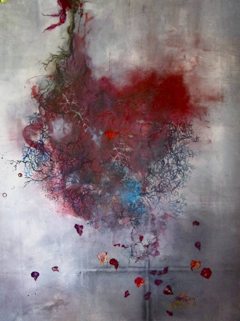 770x1027 Saatchi Art Hexagram Of One Heart Painting By Sherri Bustad - Heart Painting