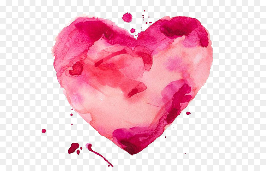 900x580 Watercolor Painting Heart Stock Illustration - Heart Painting