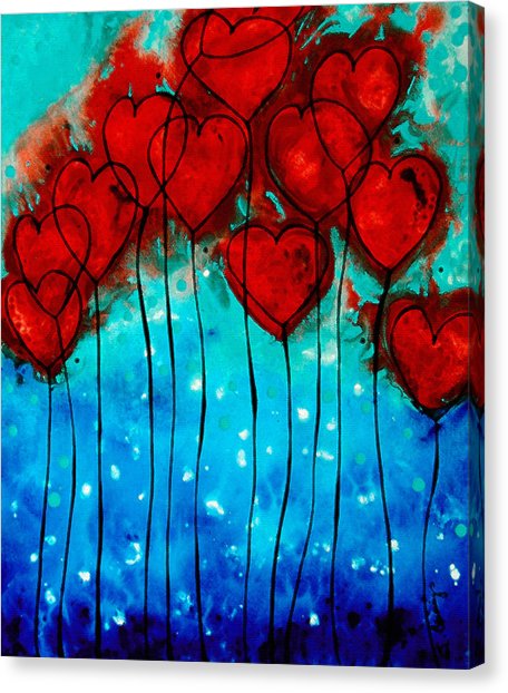 456x622 Heart Canvas Prints Fine Art America - Heart Painting On Canvas
