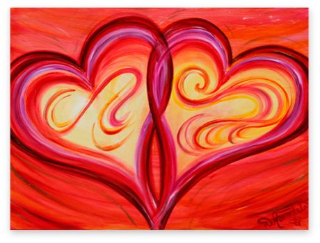 460x350 Heart Paintings On Canvas Canvas Giclee Heart Art ~ Limited - Heart Painting On Canvas