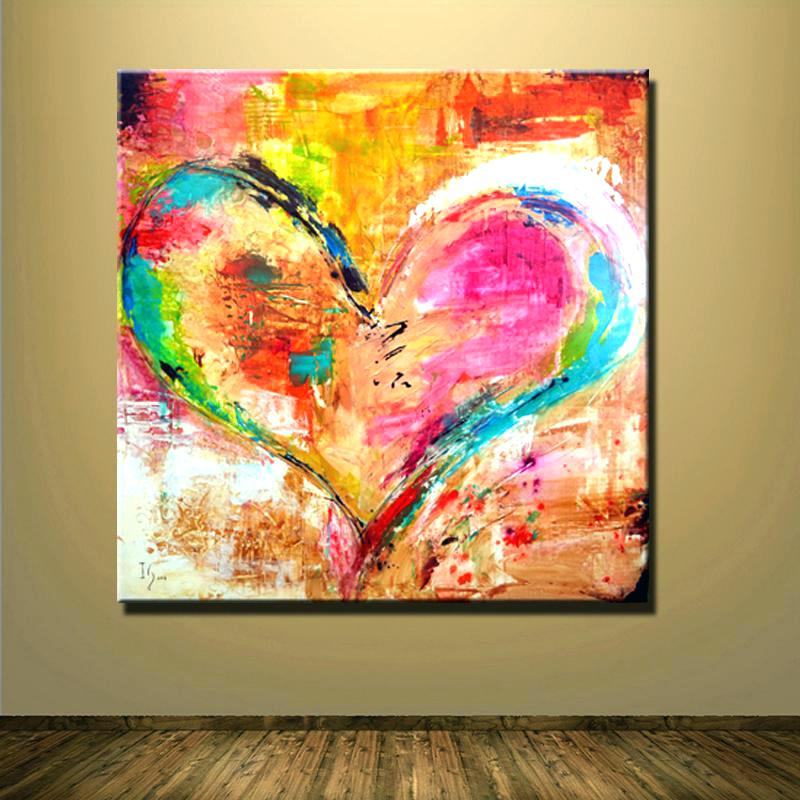 Heart Painting On Canvas at PaintingValley.com | Explore collection of ...