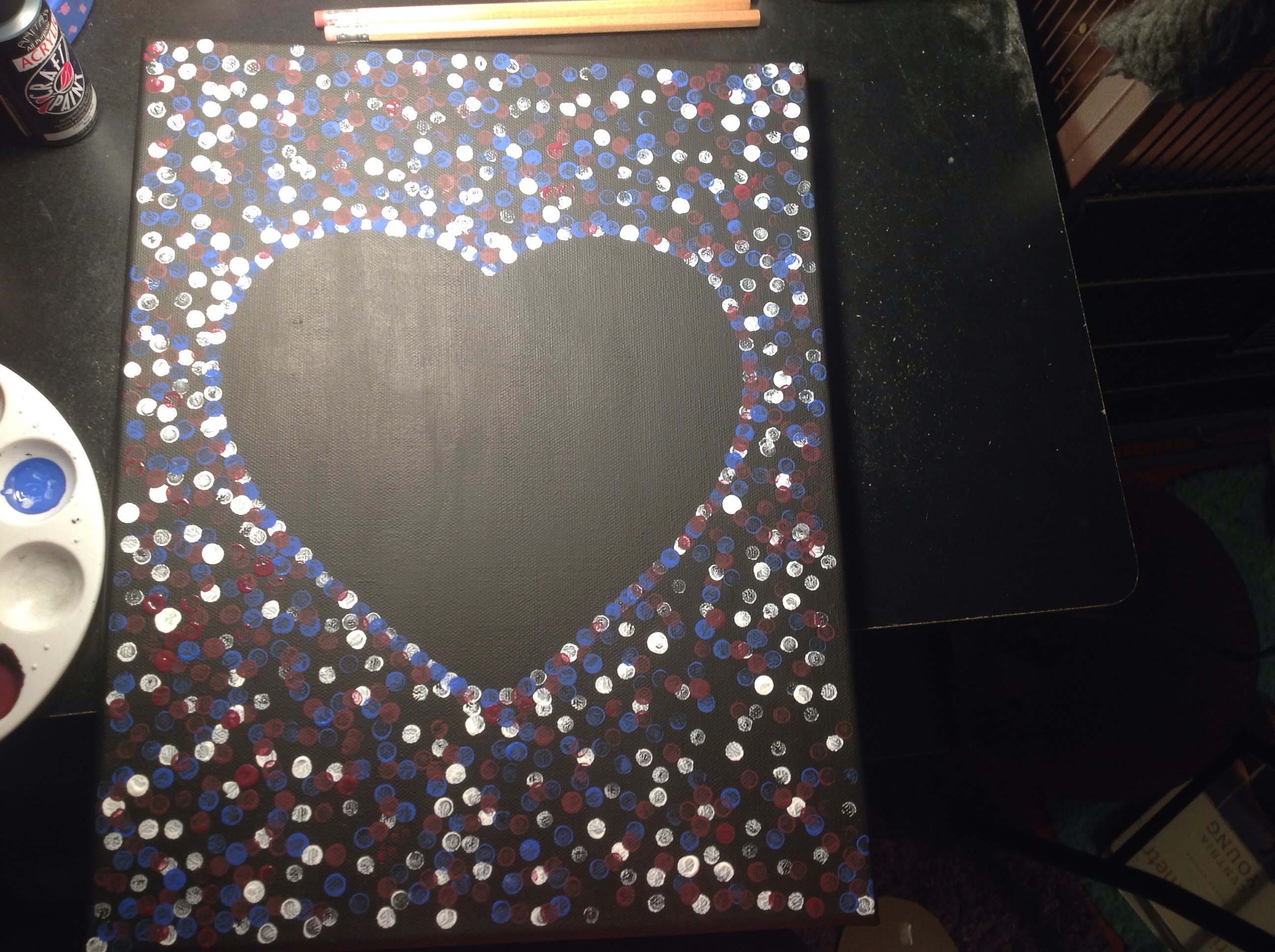 2592x1936 How To Make A Painted Canvas With A Heart In The Middle - Heart Painting On Canvas