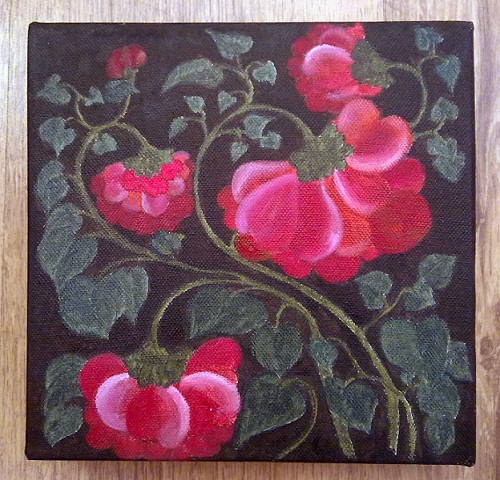 500x480 The Flowers Of Hearts Oil Painting On Canvas Zeinab1361art - Heart Painting On Canvas