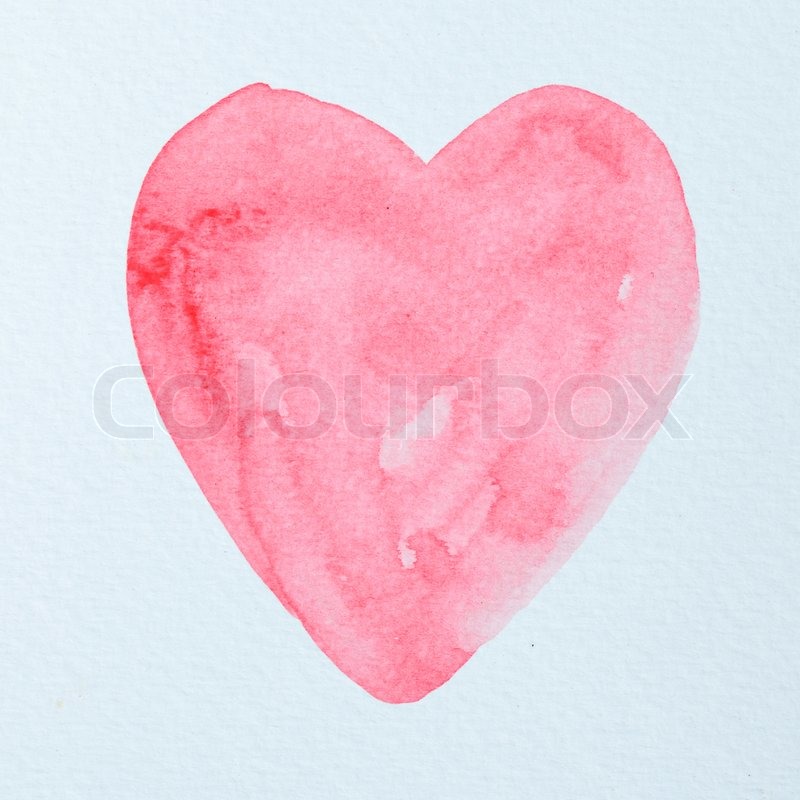 800x800 Water Color Painting On Heart Shape Stock Photo Colourbox - Heart Shape Painting