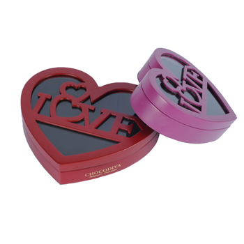 350x350 Wholesale Elegant Red Heart Shape Painting Wooden Chocolate Box - Heart Shape Painting