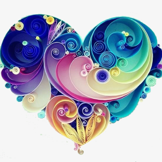 550x550 Yan Paper Heart Shape, Painting, Heart Xing, Decoration Png Image - Heart Shape Painting