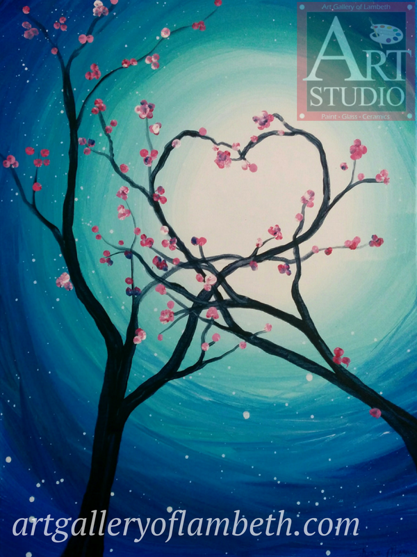 600x800 Heart Tree - Heart Tree Painting
