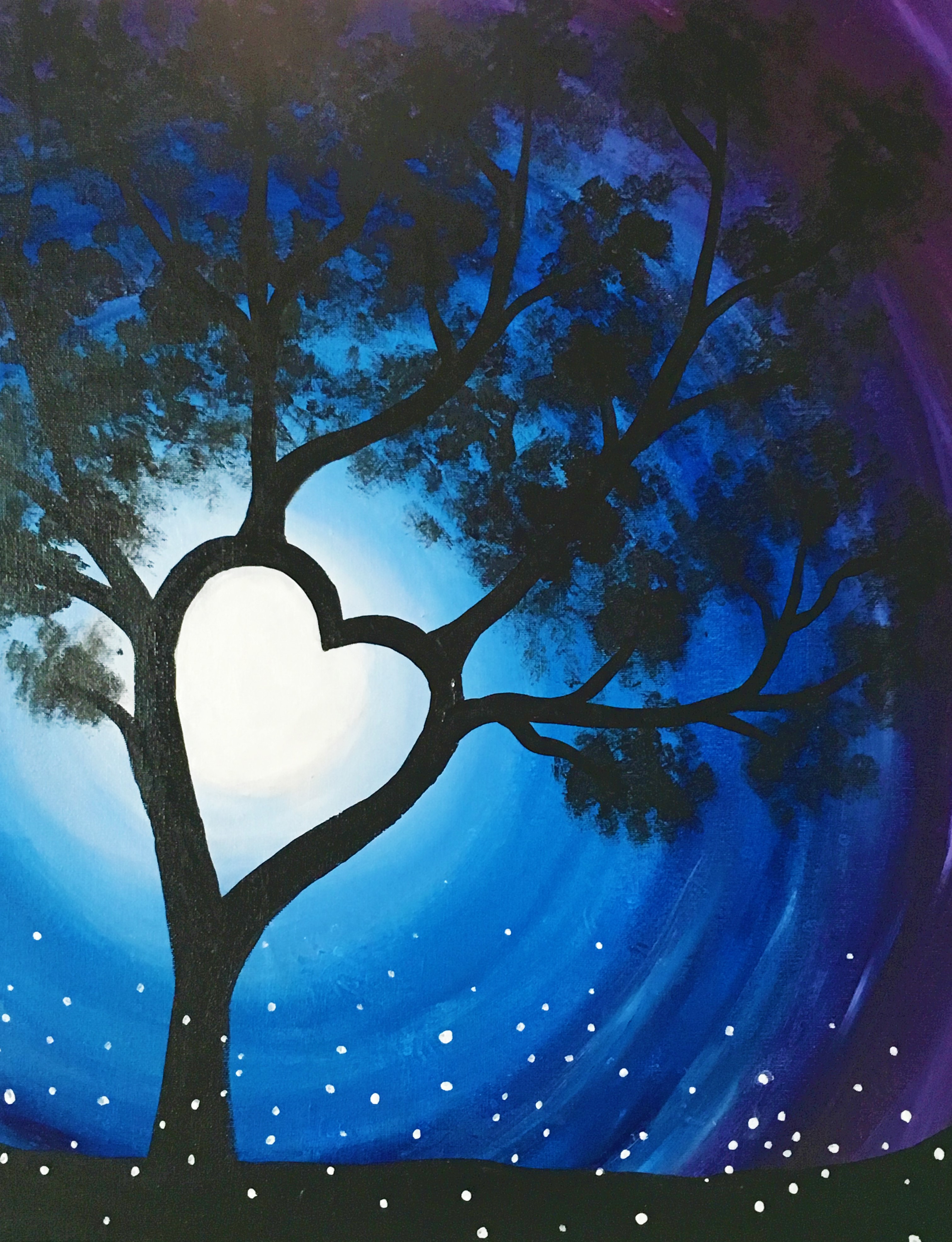 3024x3946 Off Key Tikki (Patchogue) 10052016 Paint Nite Event - Heart Tree Painting