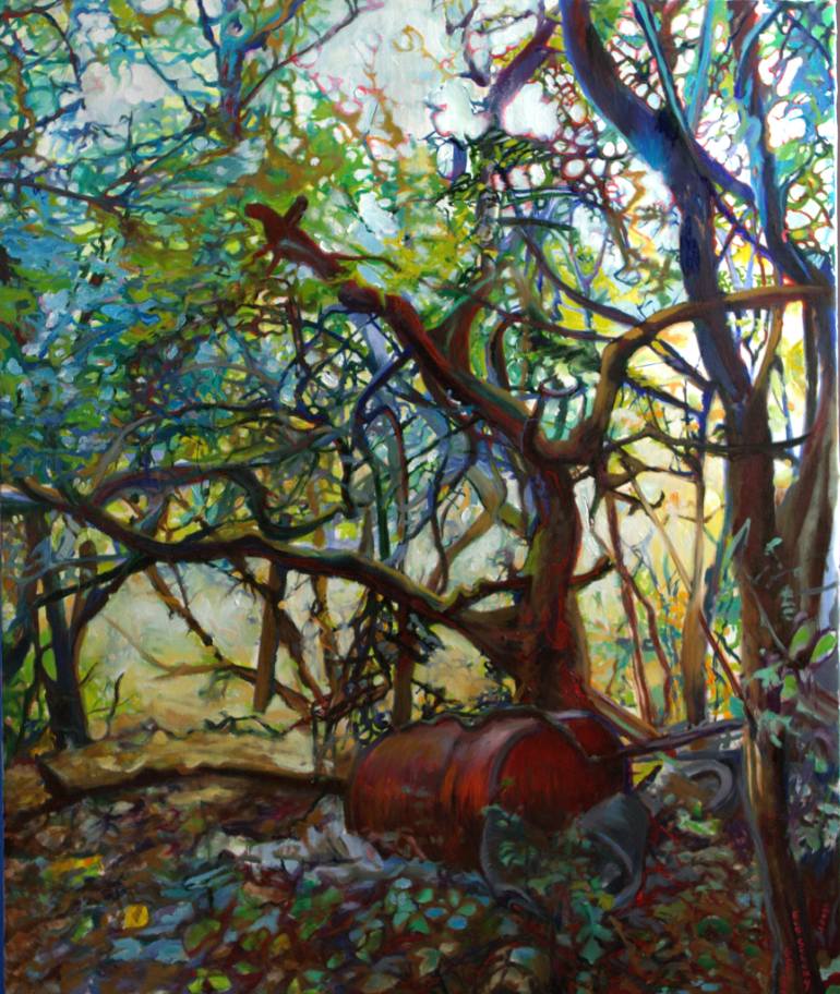 770x912 Saatchi Art Heart Tree Painting By Eva Schumy - Heart Tree Painting