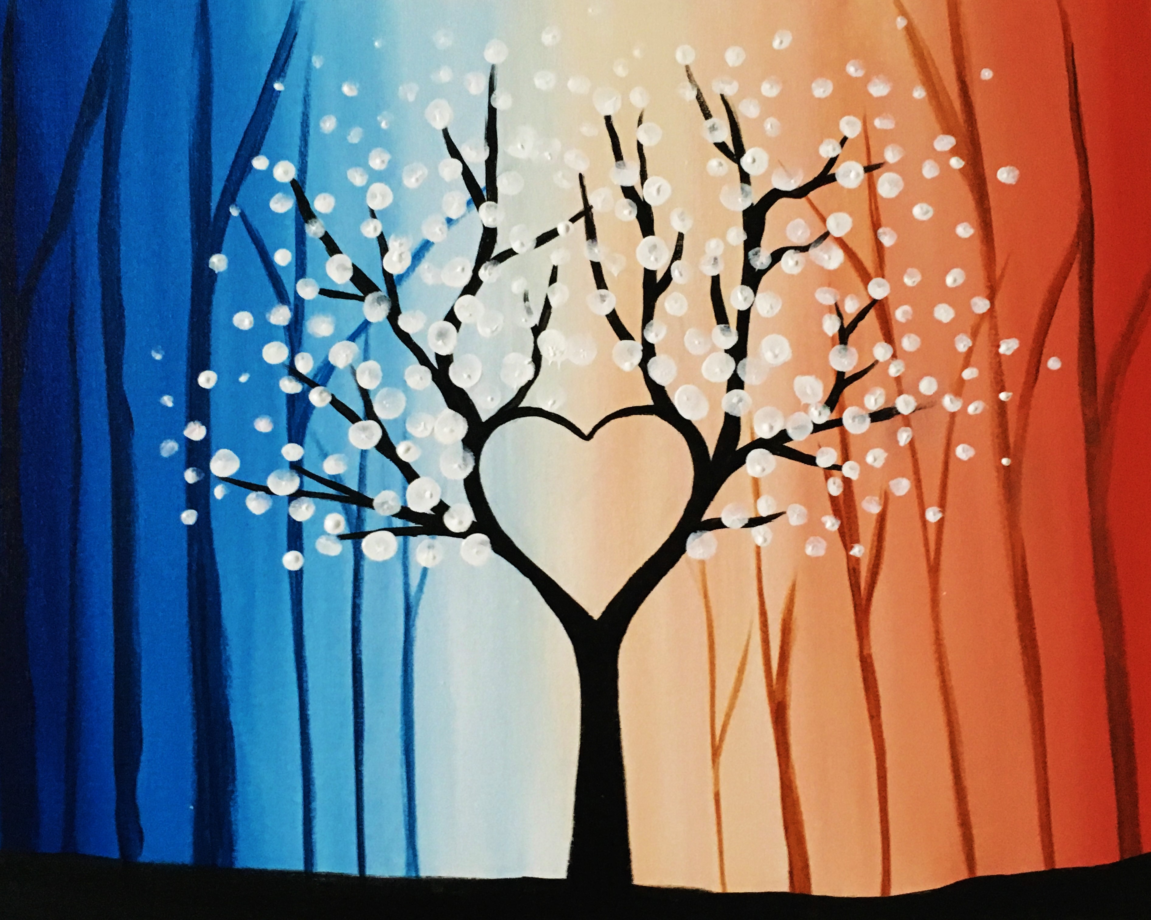 3784x3024 Church Group Private Event 317 Paint Nite Event - Heart Tree Painting