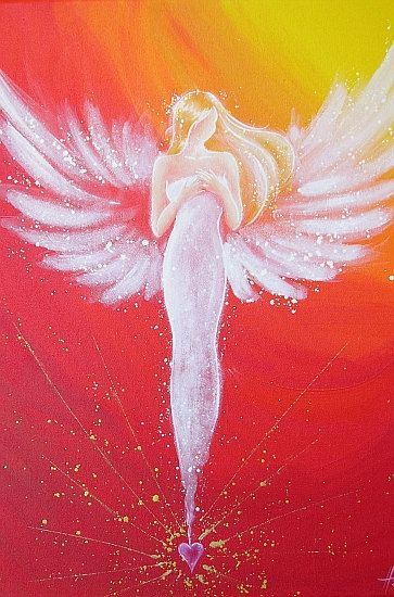 363x550 Feeling The Energy Ofngelsnd Goddesses Today Look Out - Heart With Wings Painting
