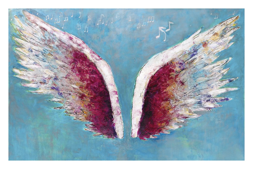 1000x667 Rock Wings By Colette Miller - Heart With Wings Painting