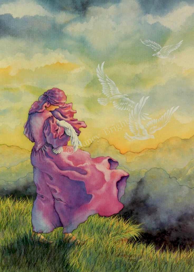 735x1029 The Wings Of My Heart - Heart With Wings Painting