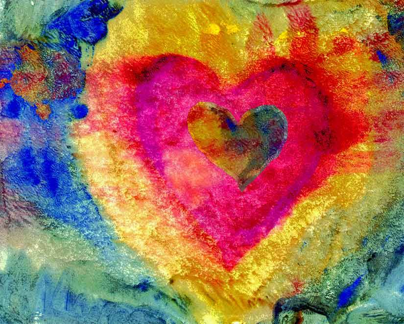 825x661 Wings Of Hope Living In Light - Heart With Wings Painting