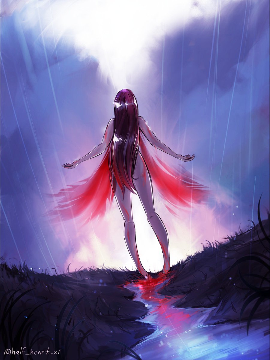 901x1200 Half A Heart On Twitter Original Painting~ Wash Away The Pain - Heart With Wings Painting