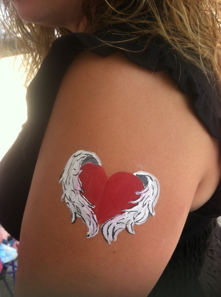 764x1024 Face Painting Tootytot - Heart With Wings Painting
