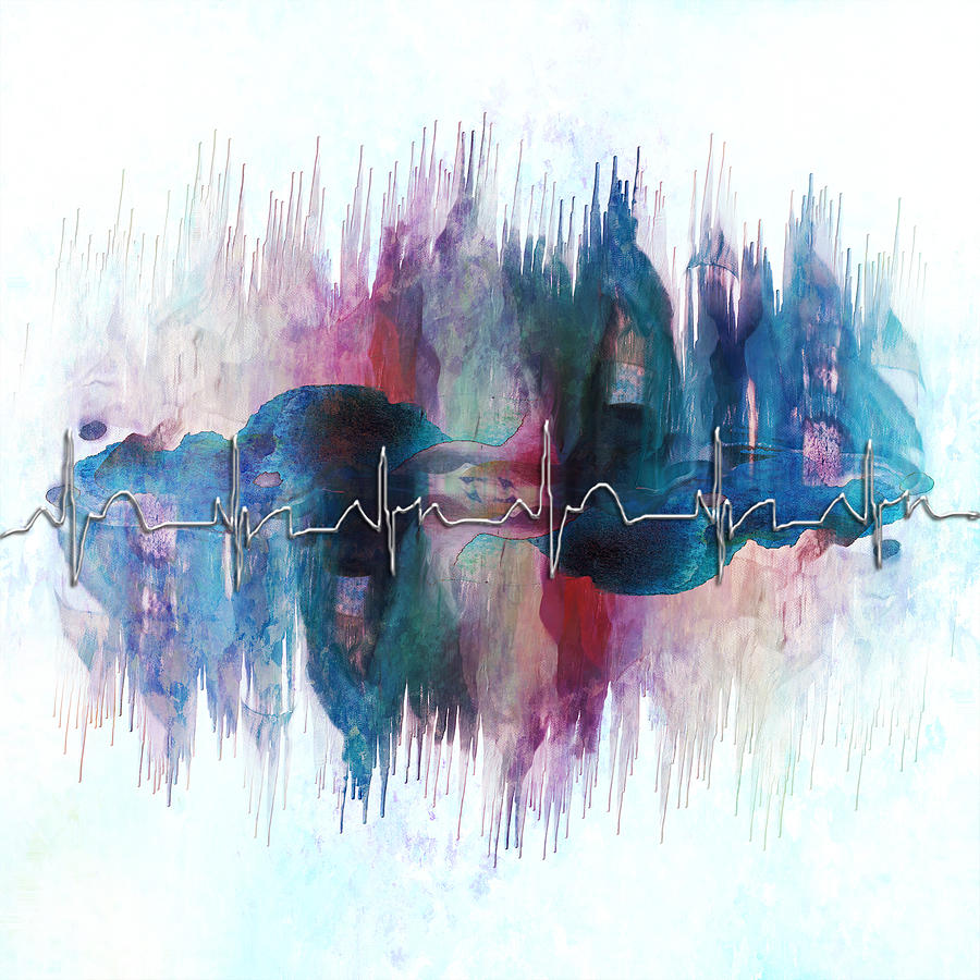 900x900 Heartbeat Drama Painting By Christina Vanginkel - Heartbeat Painting
