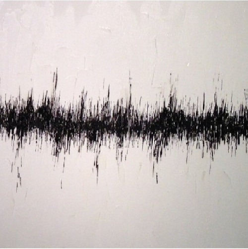 500x502 Large Abstract Painting 24 X 48 Art By Jmjartstudio In A Heartbeat - Heartbeat Painting