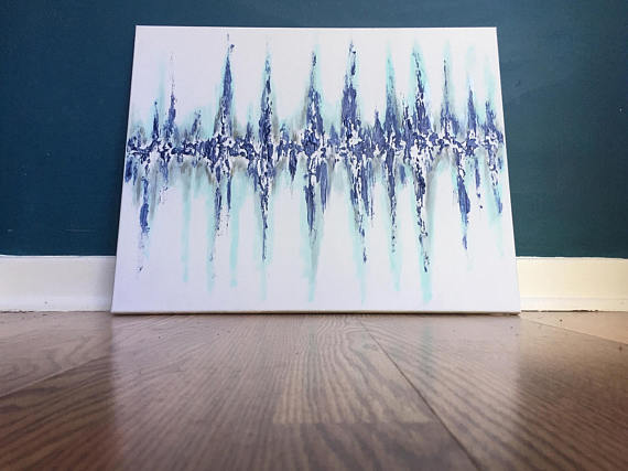 570x427 Personalized Baby Heartbeat Painting 16x20 Traditional - Heartbeat Painting