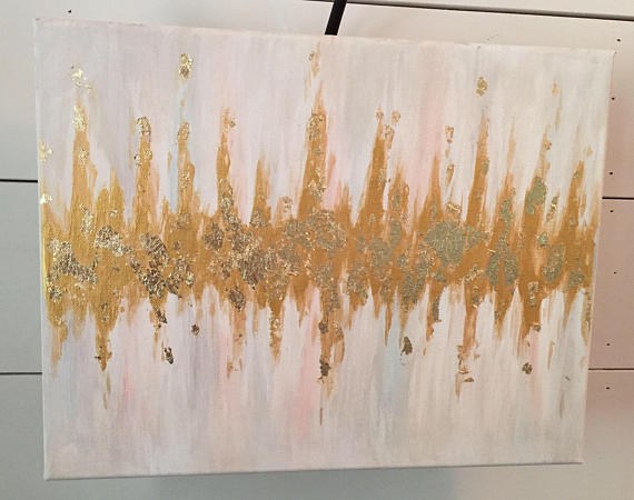 570x450 Sonogram Painting Baby Heartbeat Rhythm Painting Heartbeat - Heartbeat Painting