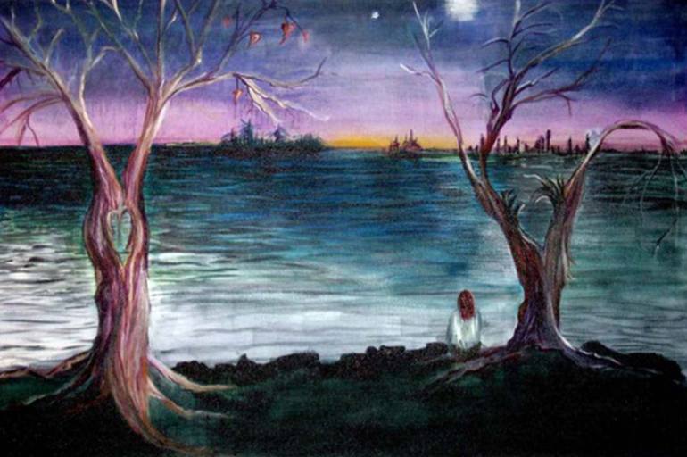 770x512 Saatchi Art Trees Of Love And Heartbreak Painting By Lisamarie Modell - Heartbreak Painting