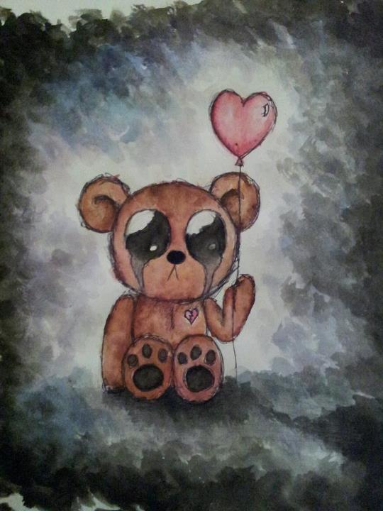 540x720 Heartbroken Bear By Mecaitlin1993 - Heartbroken Painting