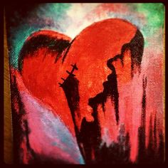 236x236 747 Best My Broken Heart Images On Heart, Hearts - Heartbroken Painting