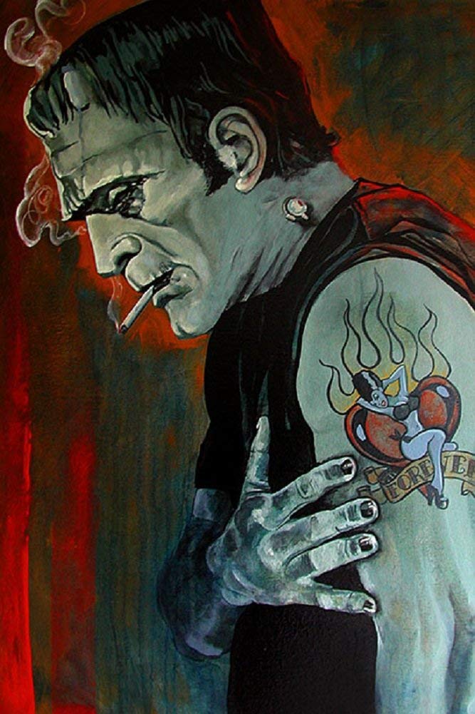 667x1001 Broken Hearted By Mike Bell Frankenstein Monster Love - Heartbroken Painting