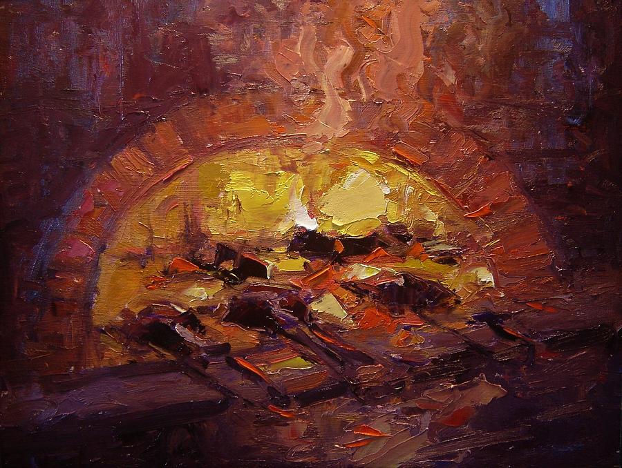 900x678 Tuscan Hearth Painting By R W Goetting - Hearth Painting