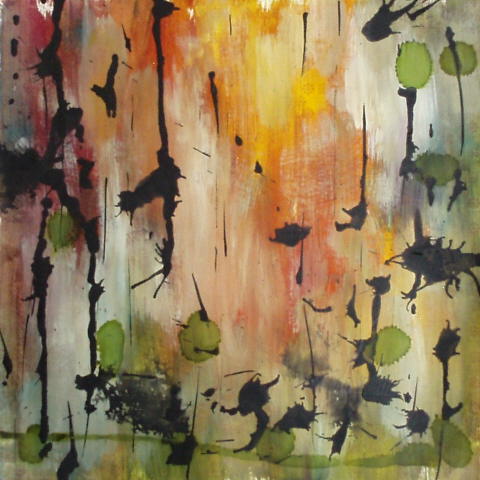 480x480 Summer Heat, Abstract Acrylic Painting By Life Needs Art Life - Heat Painting