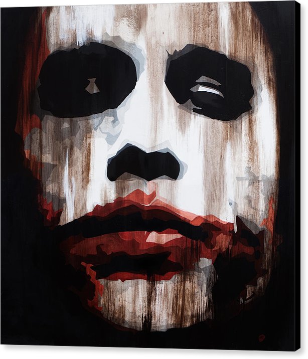 614x716 Heath Ledger Why So Serious Canvas Print Canvas Art By Brad Jensen - Heath Ledger Joker Canvas Painting