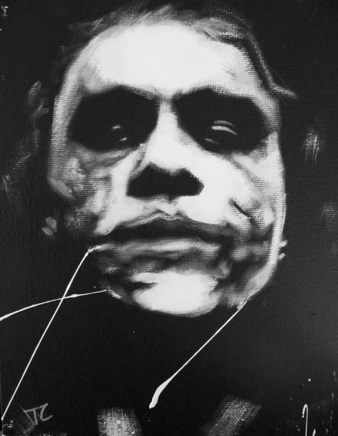 1162x1500 Joker, Heath Ledger, Black Amp White, Art, Portrait, Original - Heath Ledger Joker Canvas Painting