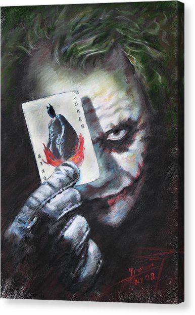 386x622 Heath Ledger Canvas Prints Fine Art America - Heath Ledger Joker Canvas Painting