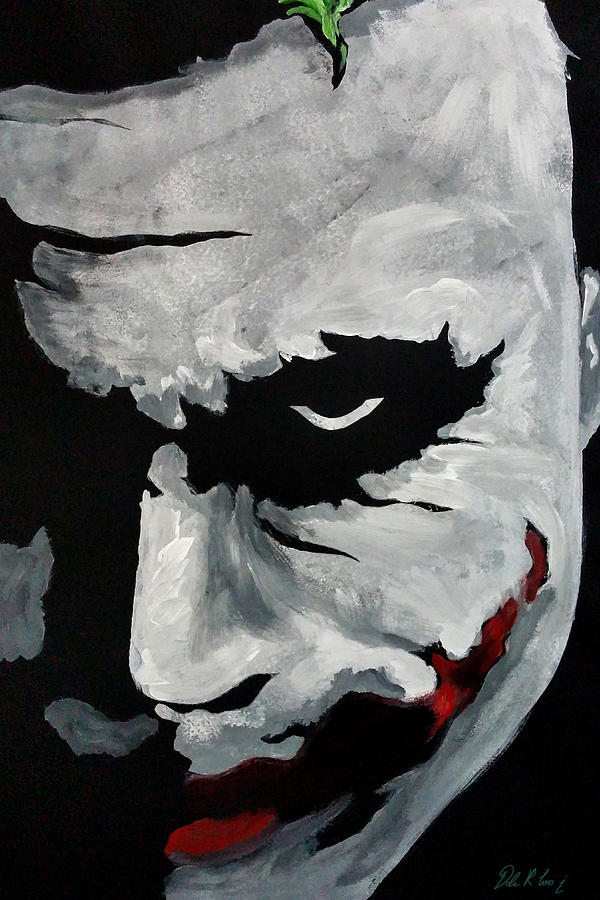 600x900 Ledger's Joker Painting By Dale Loos Jr - Heath Ledger Joker Painting