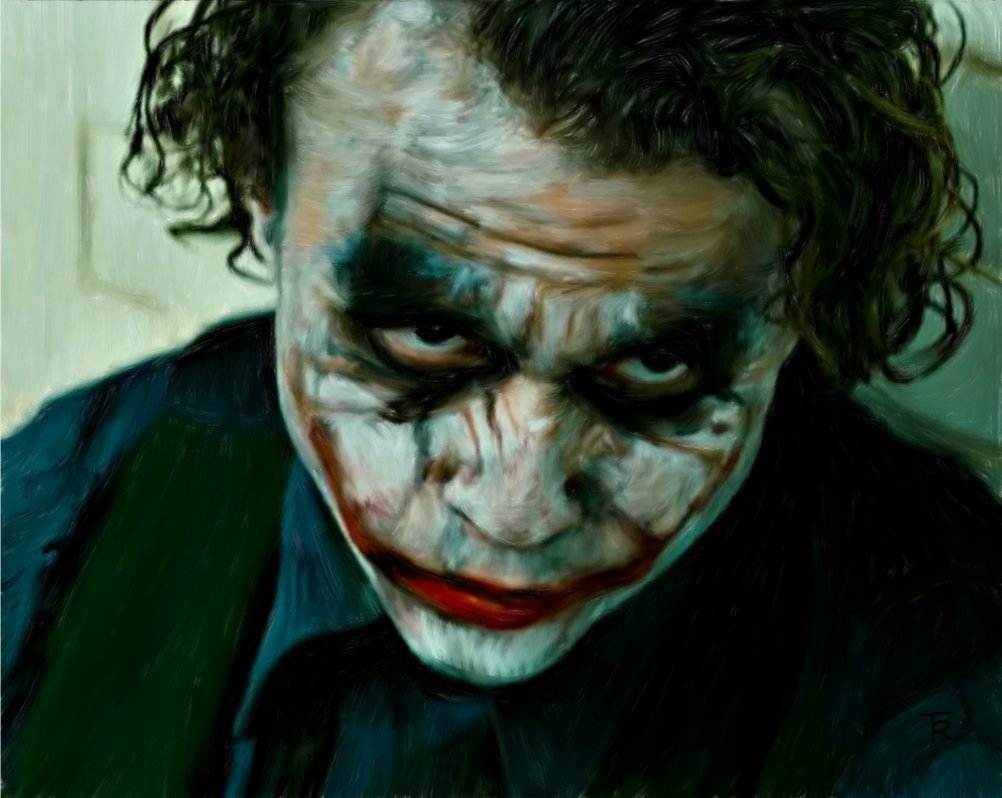 1002x798 Digital Painting Heath Ledger Joker By Dulceteffusion - Heath Ledger Joker Painting