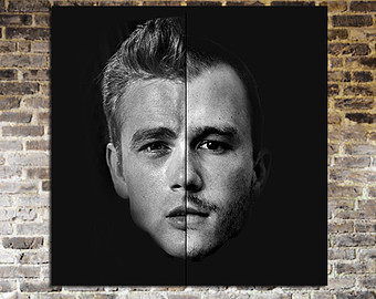 340x270 Heath Ledger Joker Stencil Painting Monochrome - Heath Ledger Painting