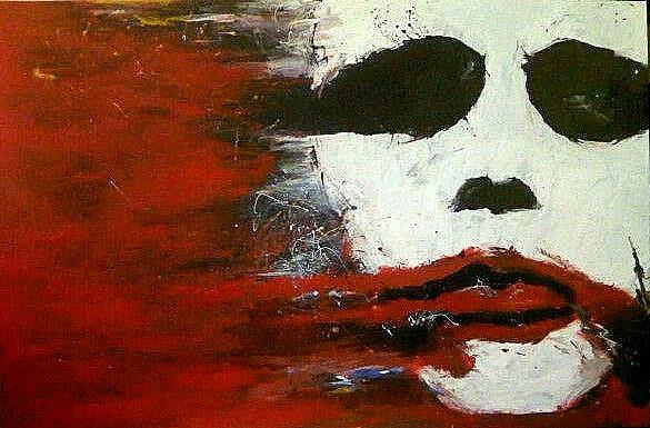 585x385 Heath Ledger Painting By Mick Rivas - Heath Ledger Painting