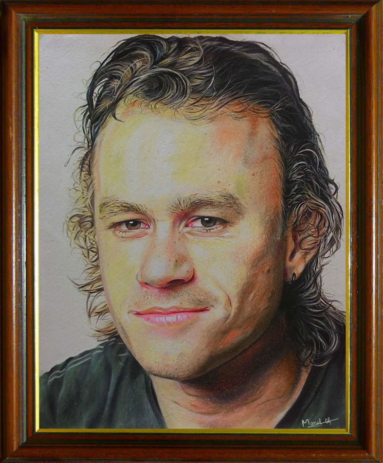 745x900 Portrait Of Heath Ledger Painting By Artist Manil K R - Heath Ledger Painting