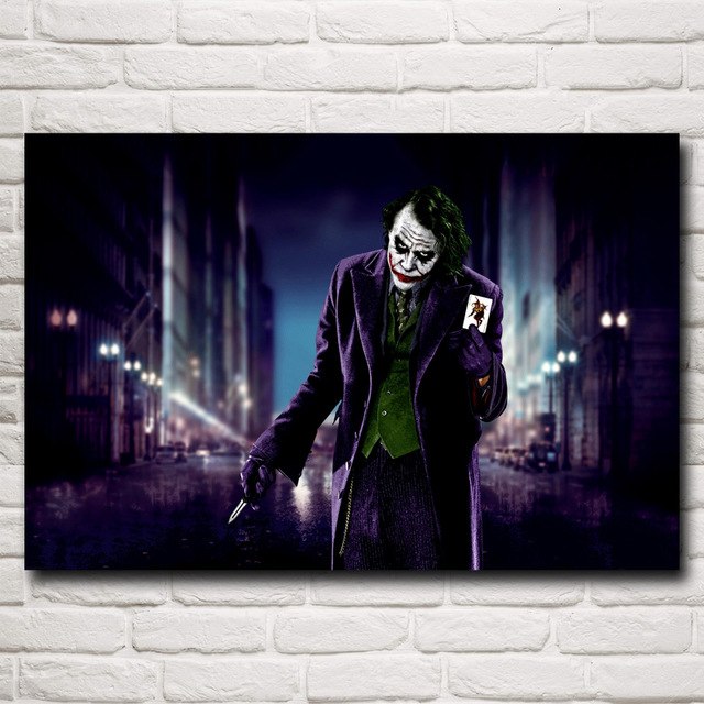 640x640 The Dark Knight Rises Heath Ledger Movie Joker Home Decor Painting - Heath Ledger Painting
