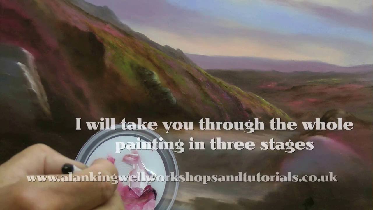 1280x720 Moorland Heather, Oil Painting Tutorial On Vimeo By Alan Kingwell - Heather Painting