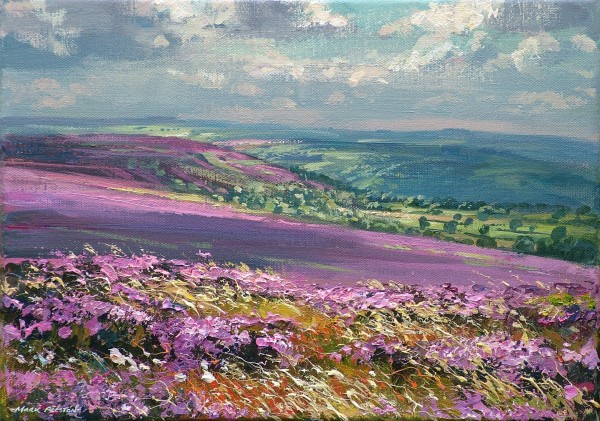 600x421 Mark Preston September Heather, Beeley Moor Gallerytop - Heather Painting