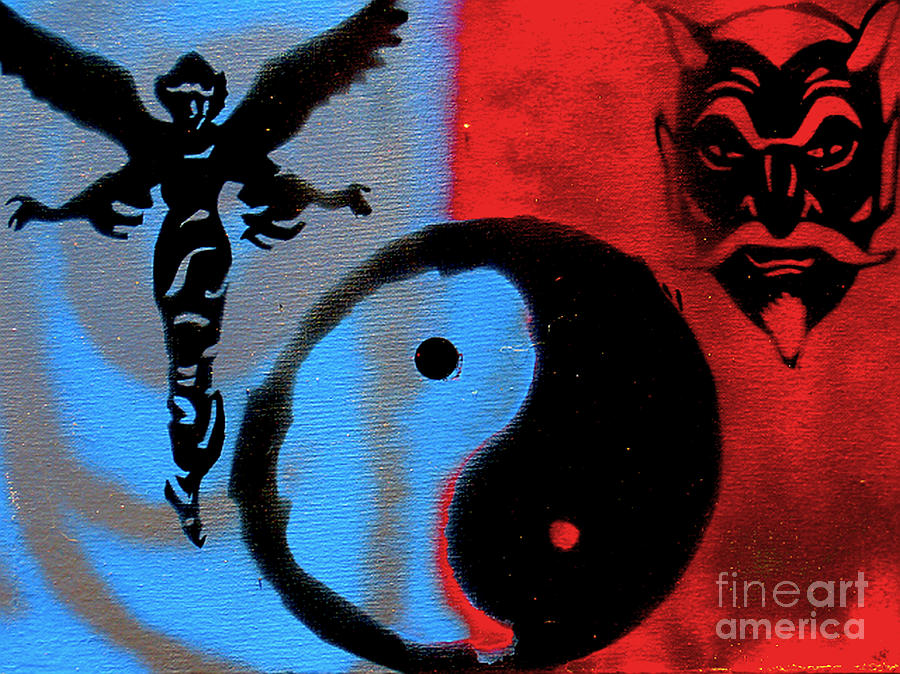 900x674 Heaven And Hell Painting By Tony B Conscious - Heaven And Hell Painting