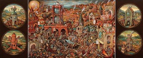 500x203 Artifact Puzzles - Heaven Hell And Purgatory Painting