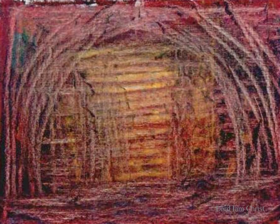 900x719 Gates Of Heaven And Hell Painting By Lord Iam Christ - Heaven Hell Painting