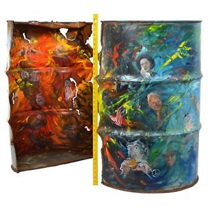 300x300 Original Art Impressionism Painting Heaven Amp Hell On Severed - Heaven Hell Painting