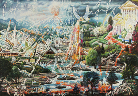 450x313 Picturing The End Heaven And Hell In Outsider Art - Heaven Hell Painting