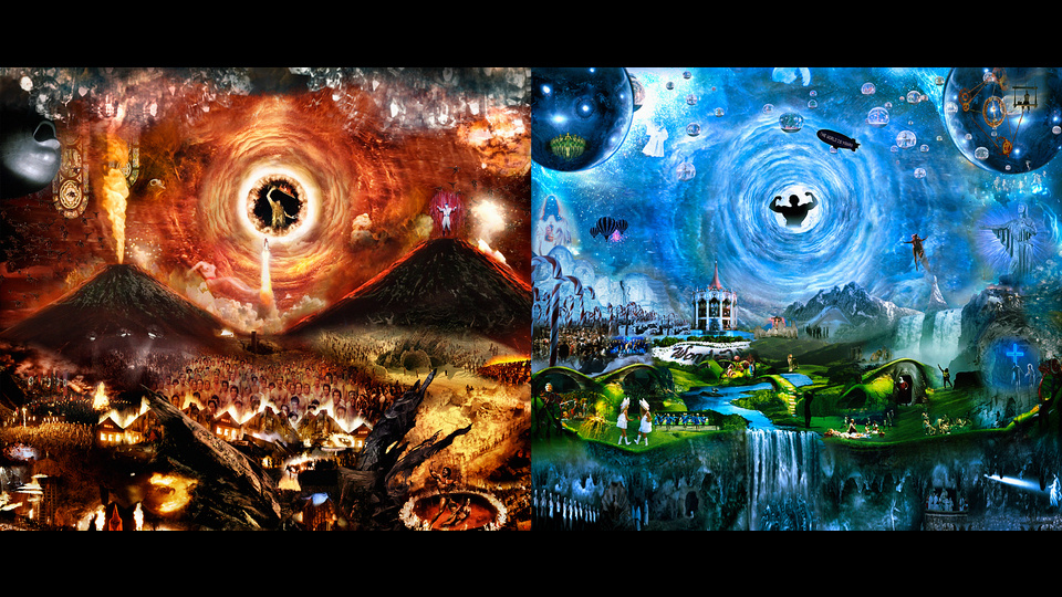 960x540 Marco Brambilla Civilization (Hell And Heaven) Sedition - Heaven Vs Hell Painting