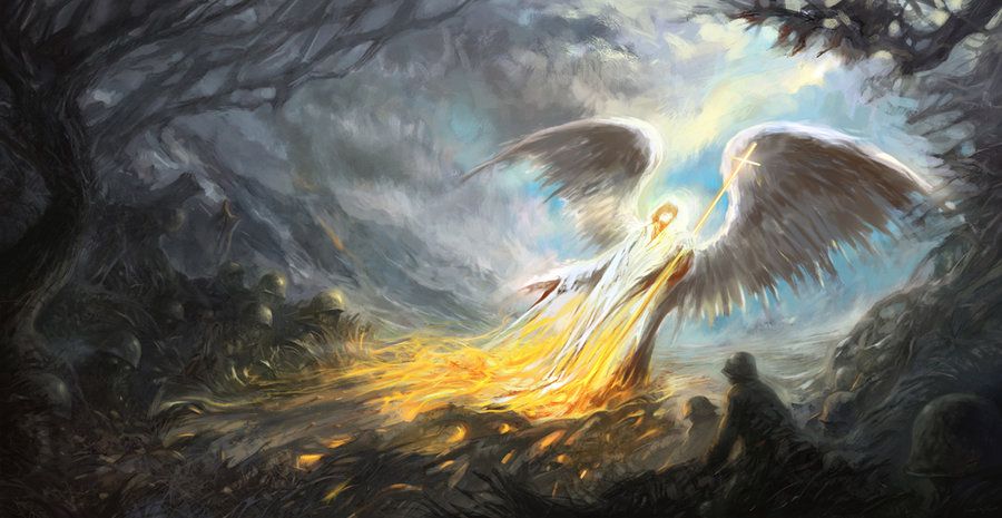 900x465 Pictures Of Heaven Verses Hell Heaven Vs. Hell By - Heaven Vs Hell Painting