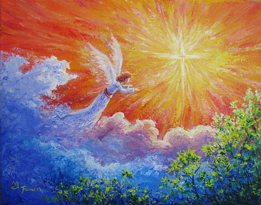 900x707 Heavenly Hope Painting By Fawn Mcneill - Heavenly Painting
