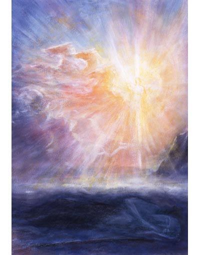 400x510 Michael With The Heavenly Chariot David Newbatt - Heavenly Painting